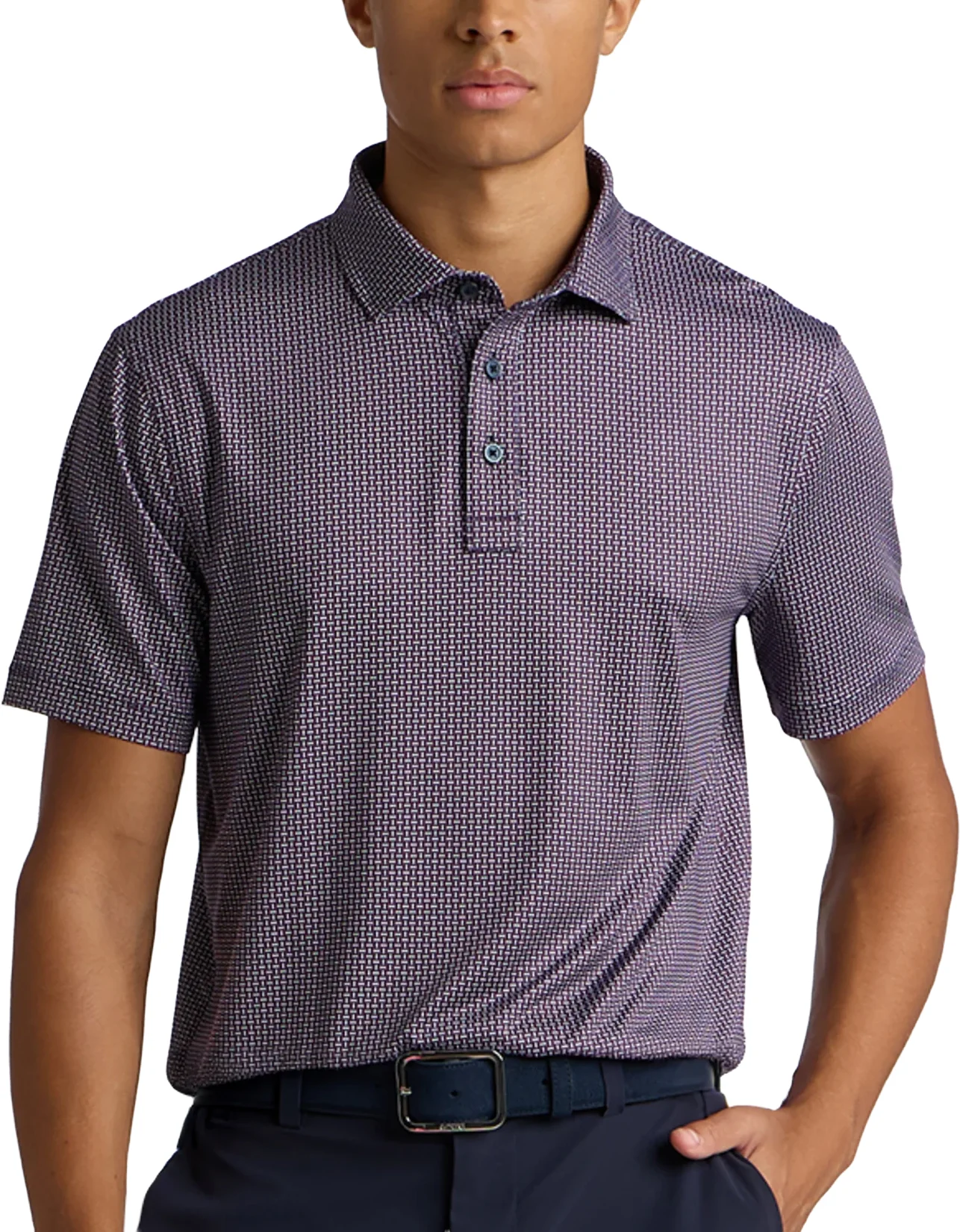 G/FORE Mod Geo Tech Jersey Mens Golf Polo - Blue, Size: Small