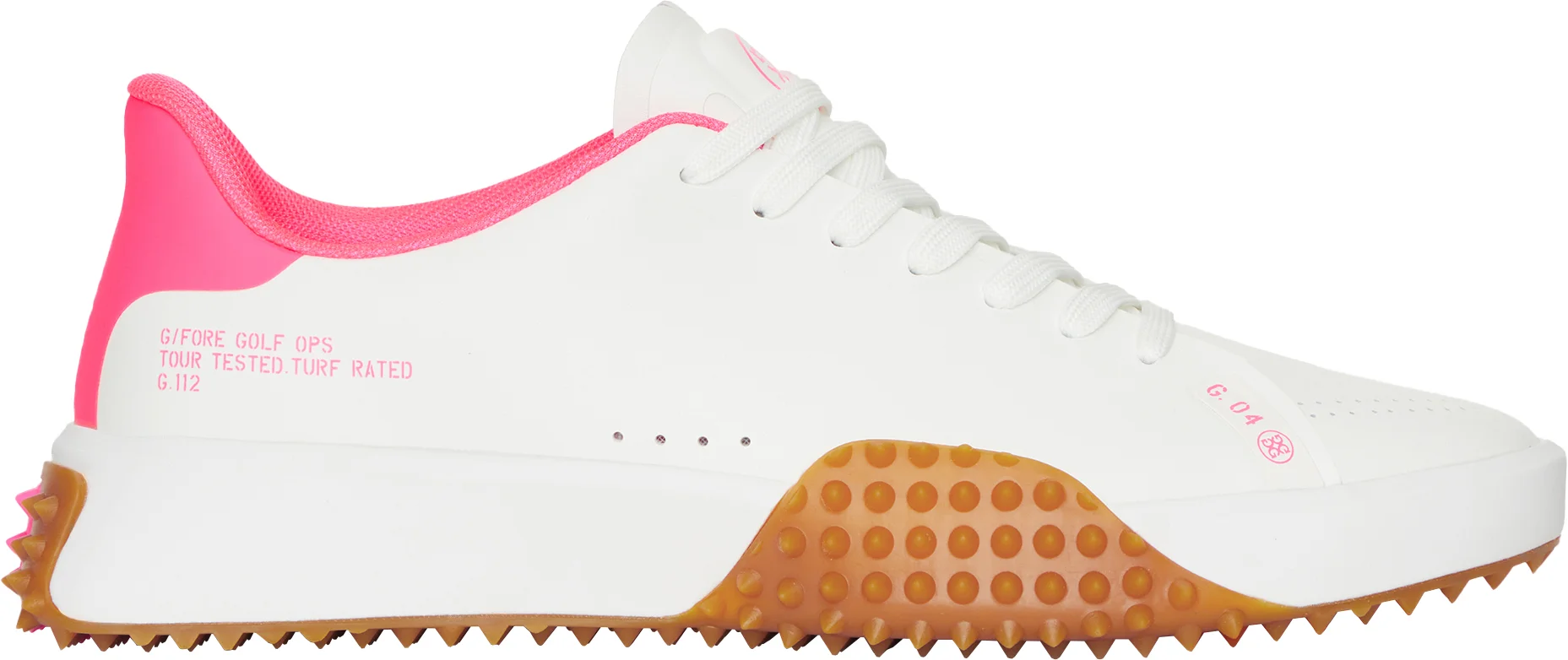 G/FORE G.112 Golf Shoes - Snow/Knockout Pink - 12.5 - MEDIUM