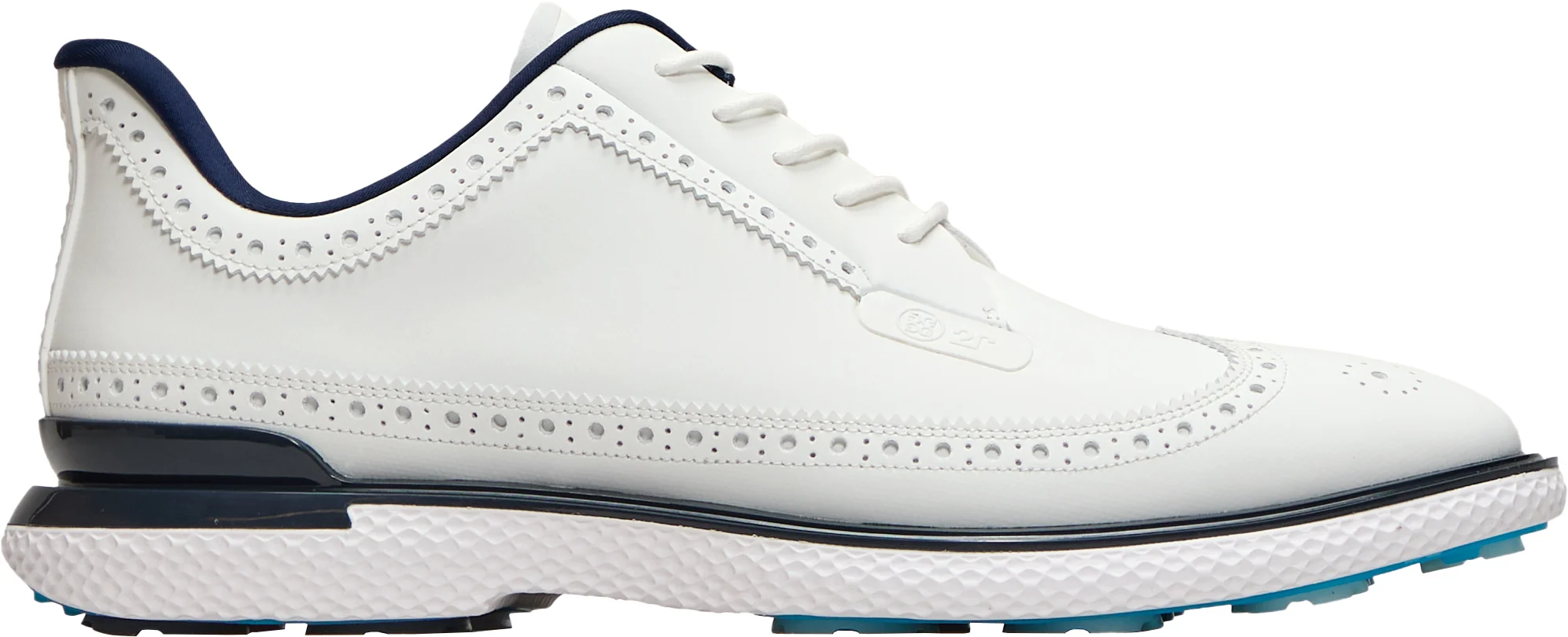 G/FORE Gallivan2r Longwing Golf Shoes - Snow/Twilight - 10 - MEDIUM