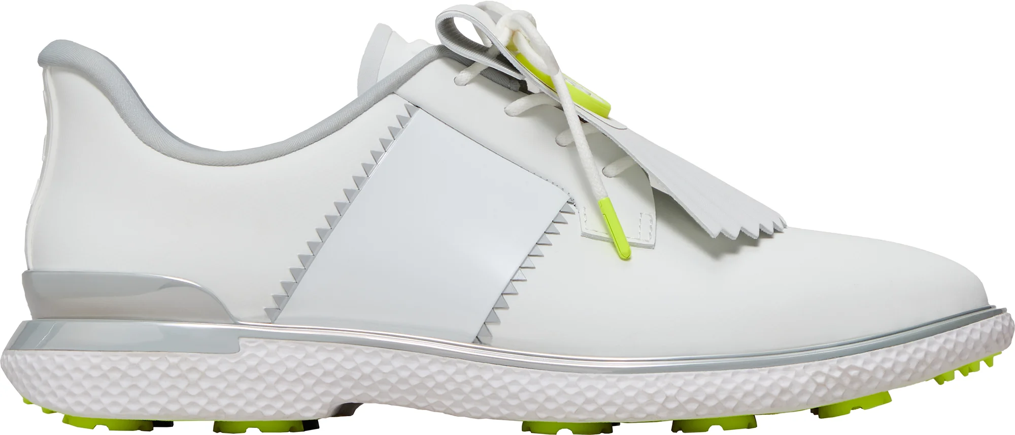 G/FORE Womens Gallivan2r Side Stripe Kiltie Golf Shoes - Snow/Electric - 10 - MEDIUM