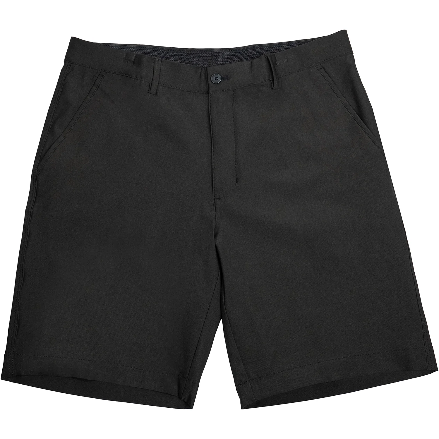 Greg Norman Flat Front Performance Stretch 8.5 Inch Mens Golf Shorts - Black, Size: 32
