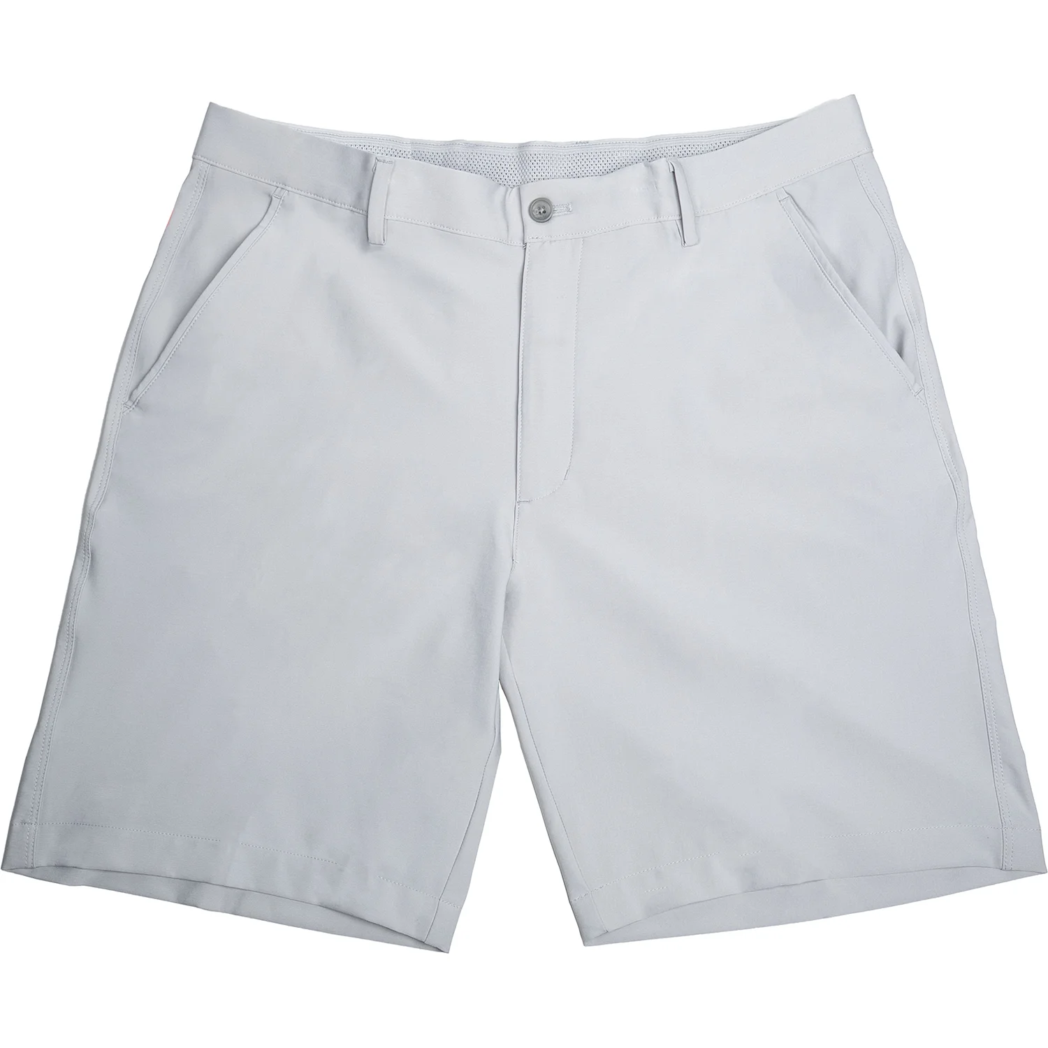 Greg Norman Flat Front Performance Stretch 8.5 Inch Mens Golf Shorts - Grey, Size: 32