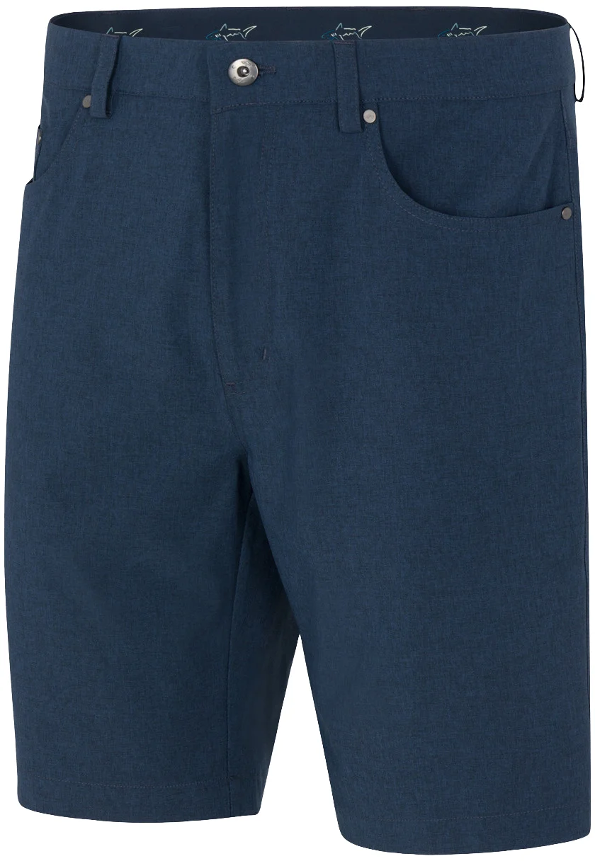 Greg Norman Microlux Five-Pocket Mens Golf Shorts - Blue, Size: 30