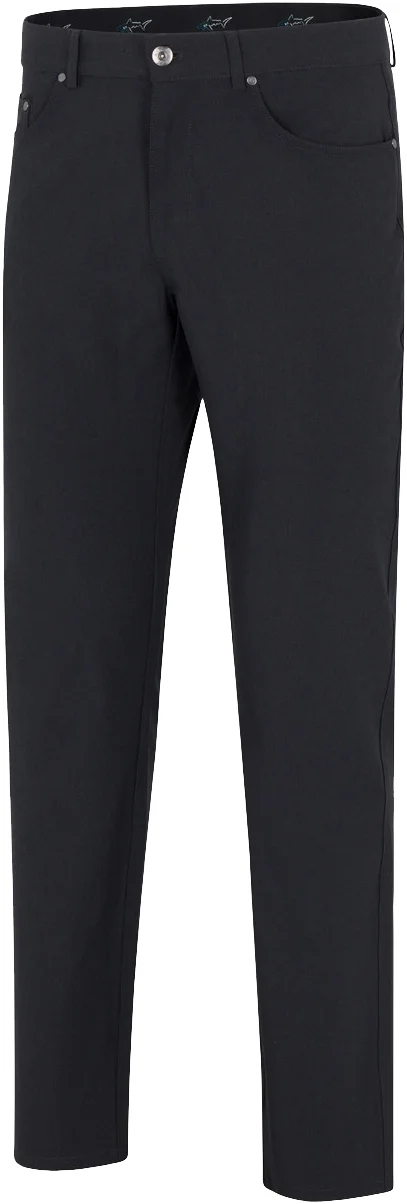 Greg Norman Microlux Five-Pocket Heathered Mens Golf Pants - Black, Size: 34x32