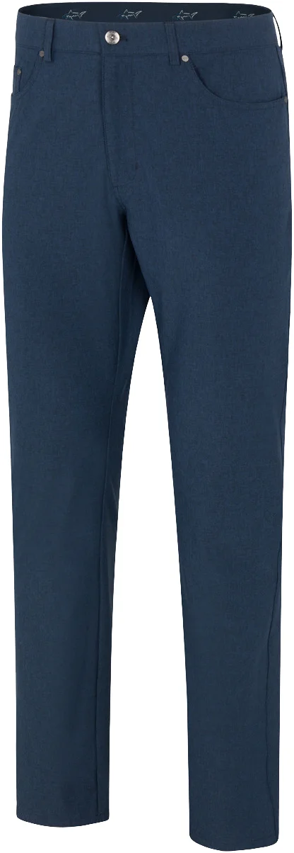 Greg Norman Microlux Five-Pocket Heathered Mens Golf Pants - Blue, Size: 34x32
