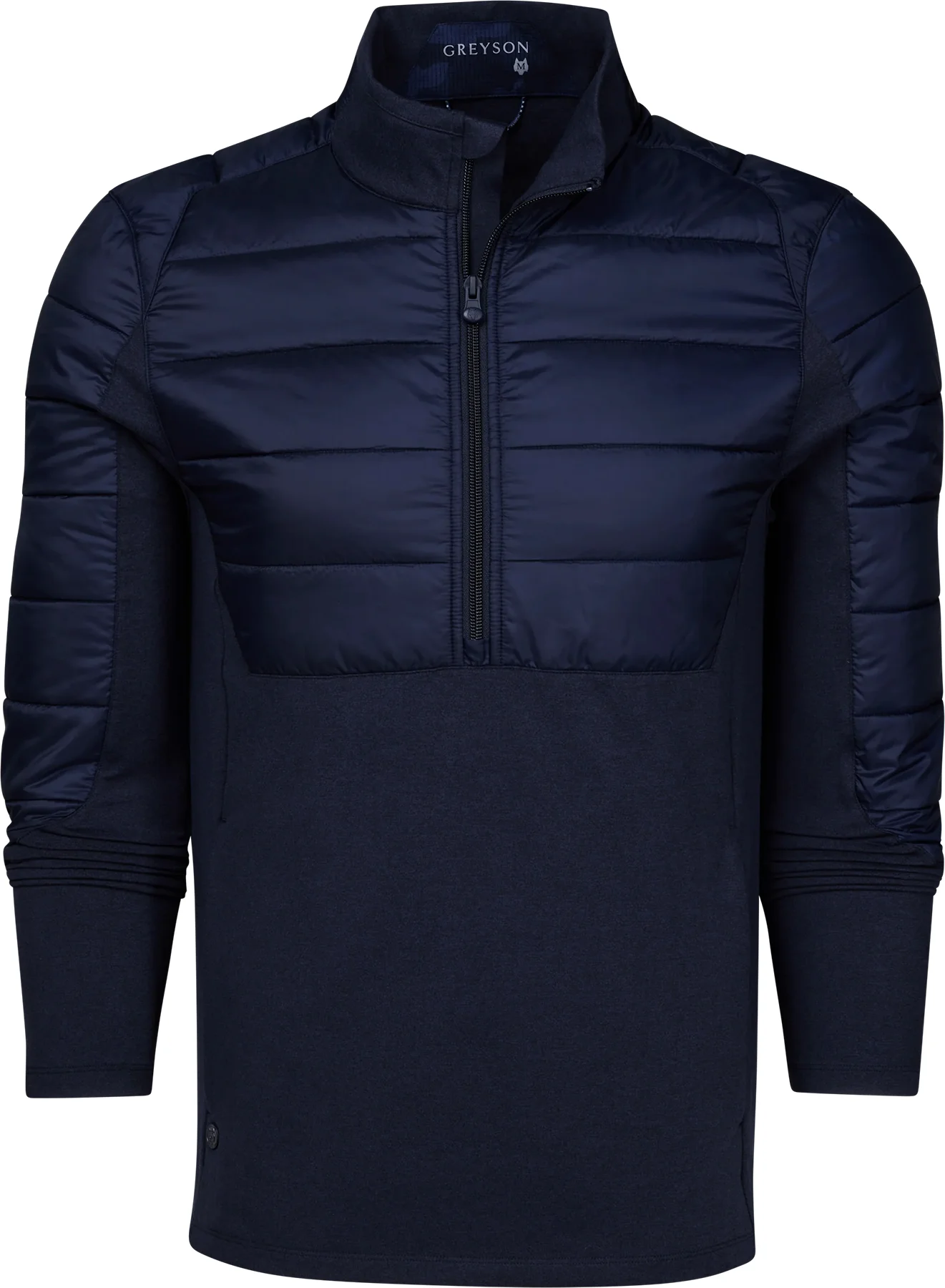 Greyson Rhinebeck Hybrid Quarter-Zip Mens Golf Jacket - Blue, Size: Medium