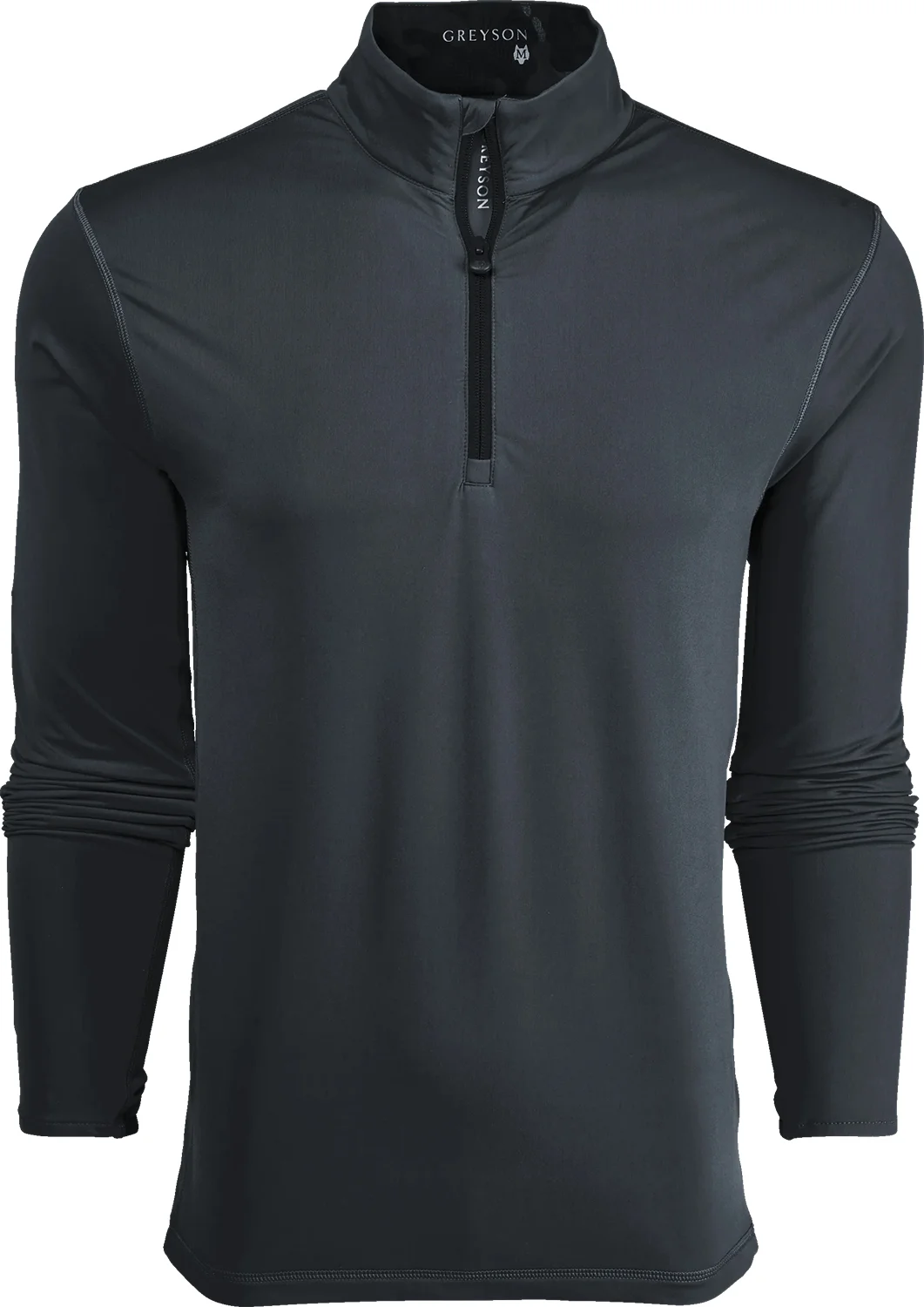 Greyson Tate Mock Neck Quarter-Zip Mens Golf Pullover - Grey, Size: Medium