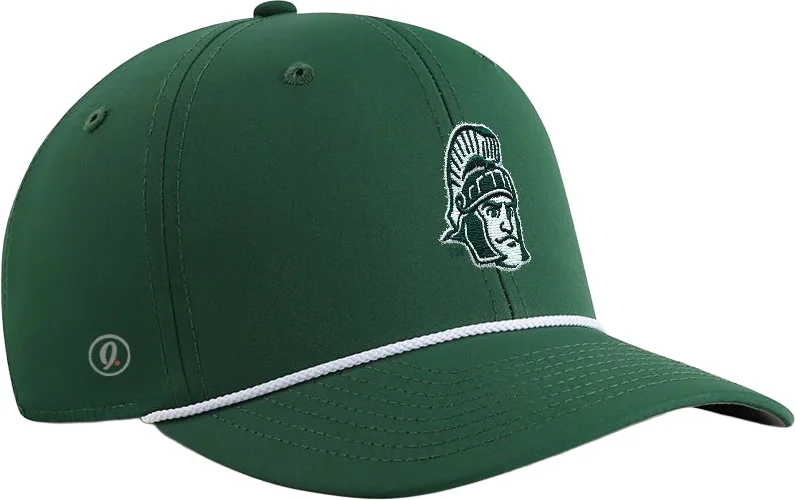 Imperial Michigan State Spartans Sparty Six-Panel Performance Rope Mens Golf Hat - Green
