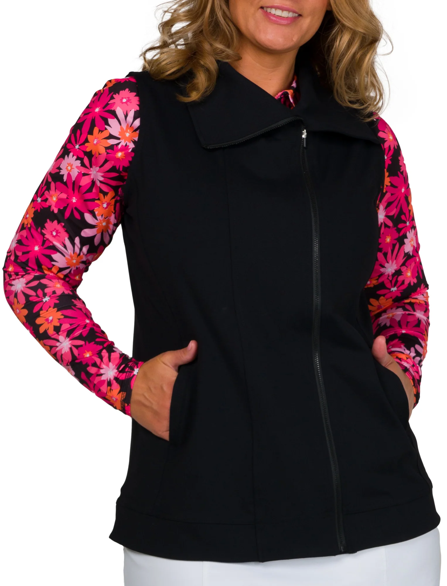 JoFit Womens Jet Set Golf Vest - ON SALE - BLACK - L