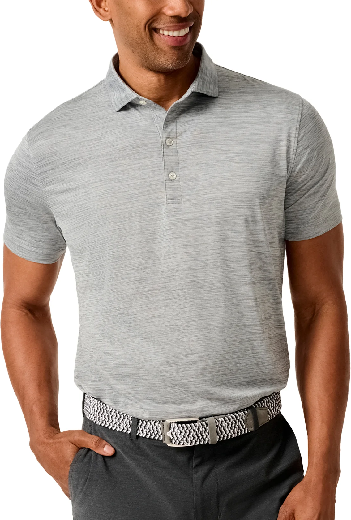 johnnie-O Huronn Featherweight Performance Mens Golf Polo - Blue, Size: Large