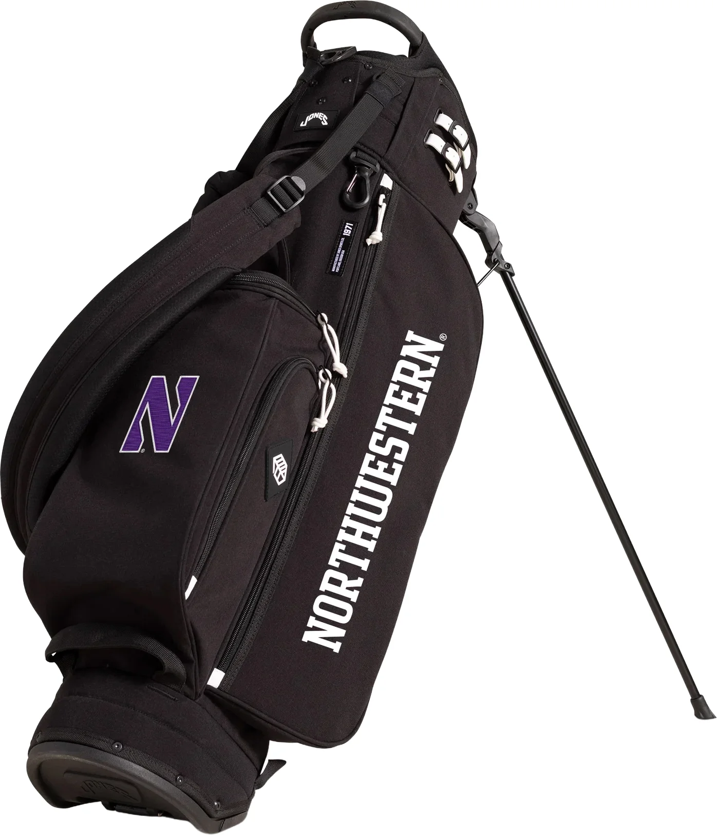Jones Northwestern University Trouper Golf Stand Bag - Black