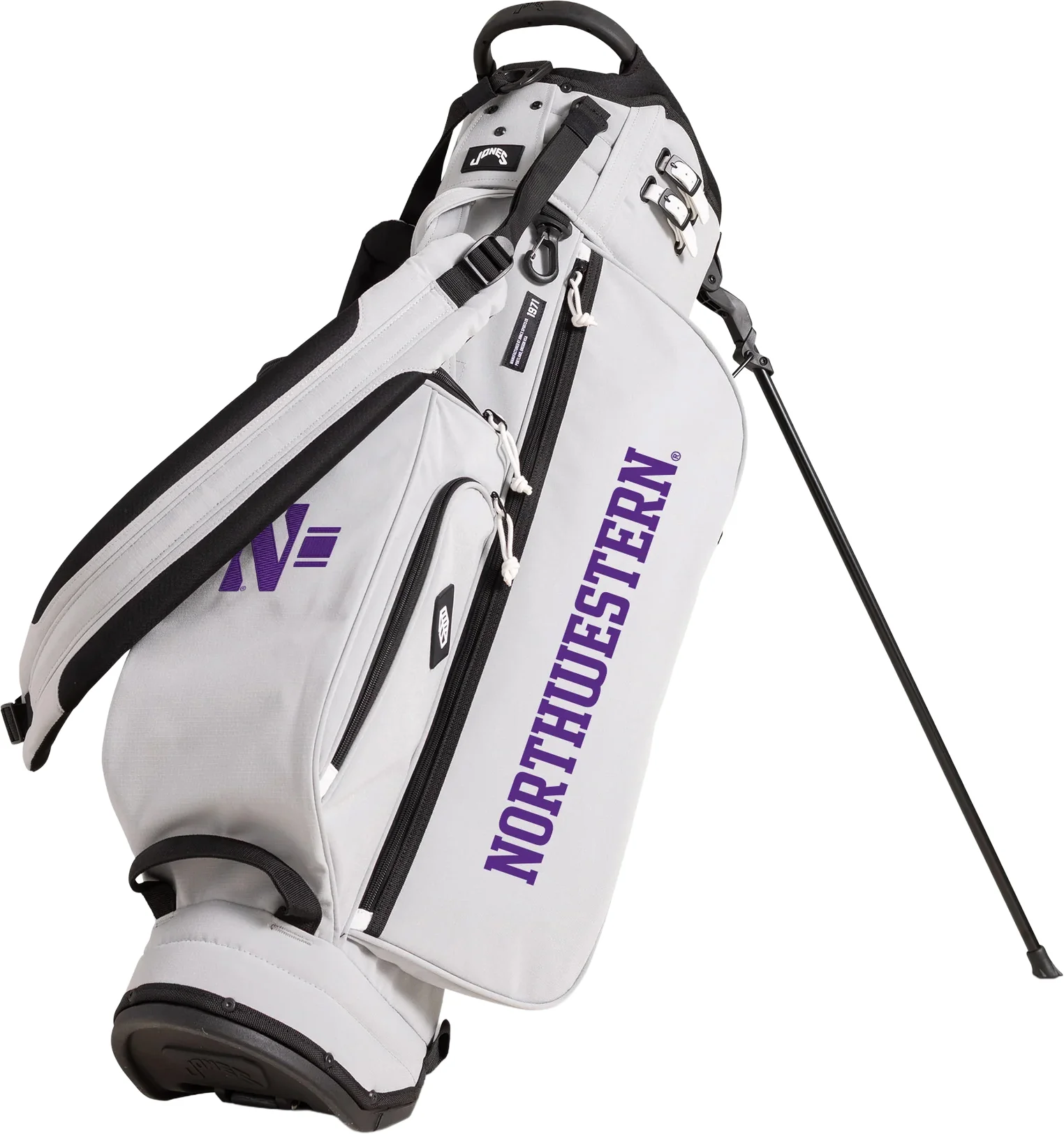 Jones Northwestern University Trouper Golf Stand Bag - Moon Gray