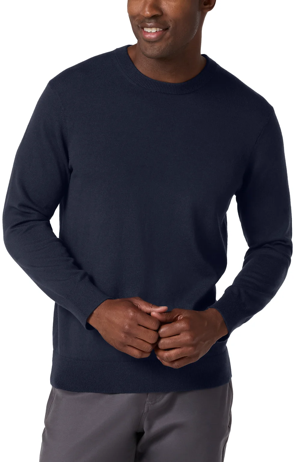 Mizzen+Main Heritage Crewneck Mens Golf Sweater - Navy - Blue, Size: XXL - Classic