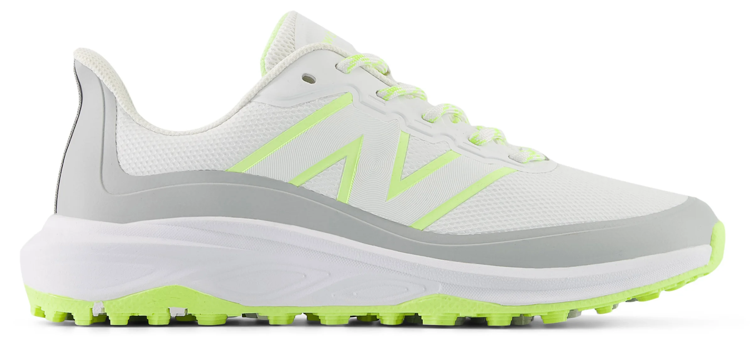 New Balance Womens Fresh Foam Contend v3 Golf Shoes - White/Yellow - 10 - B