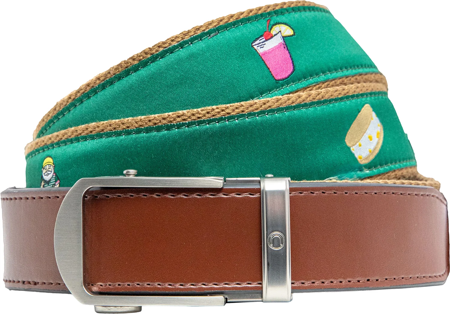 Nexbelt Hampton Series Mens Golf Belts - Green, Size: One Size