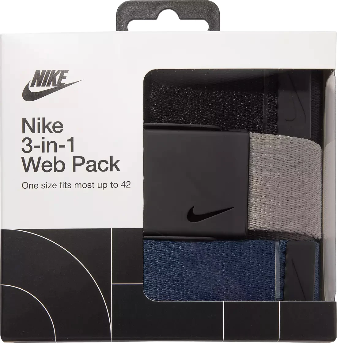 Nike 3-In-1 Web Mens Golf Belt Pack - Black