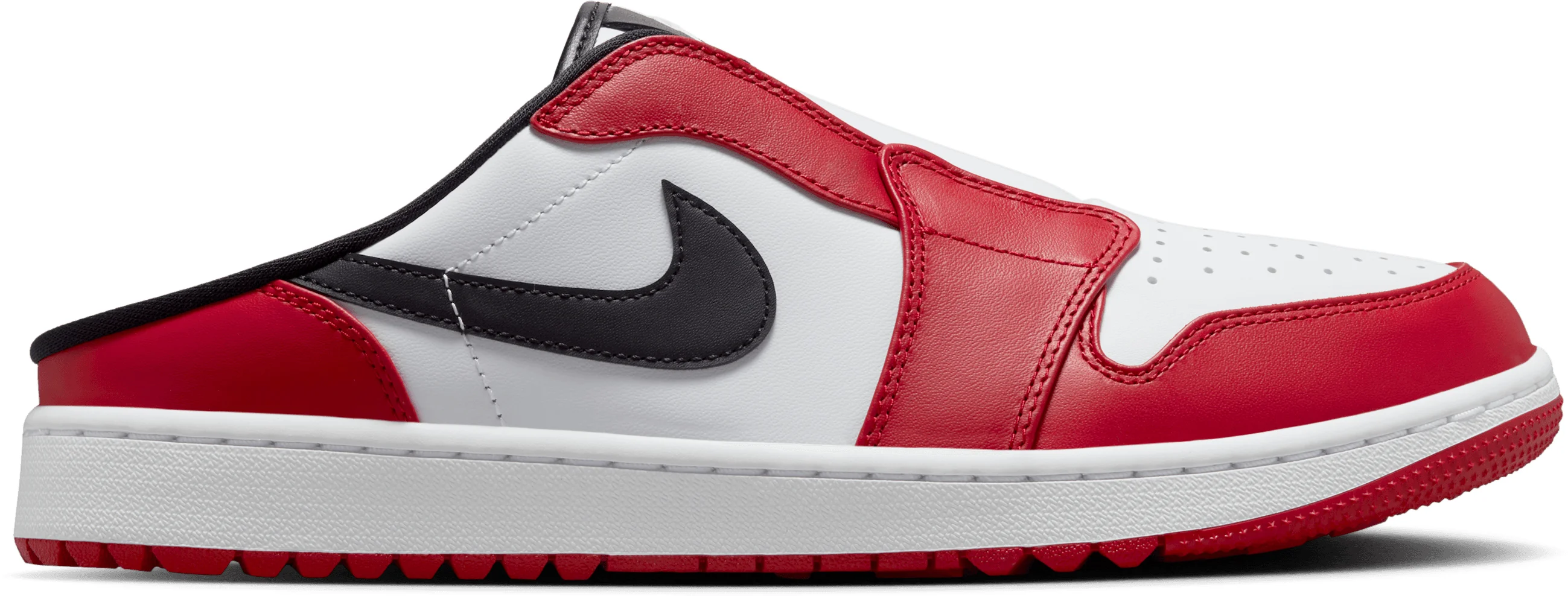 Nike Air Jordan 1 G Mule Golf Shoes - White/Varsity Red/Black - 10 - MEDIUM