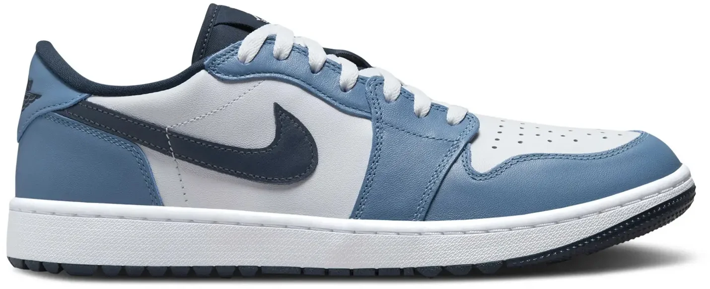 Nike Air Jordan 1 Low G Golf Shoes - White/Aegean Storm/White/Armory Navy - 10 - MEDIUM