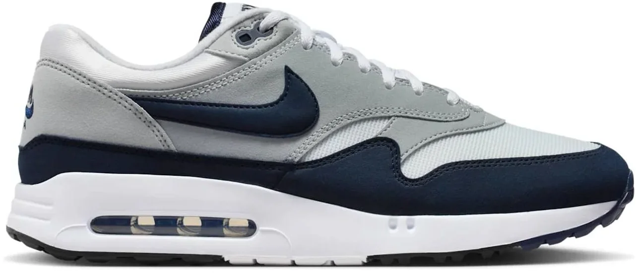 Nike Air Max 1 86 OG G Golf Shoes - White/Obsidian/Wolf Grey - 8.5 - MEDIUM