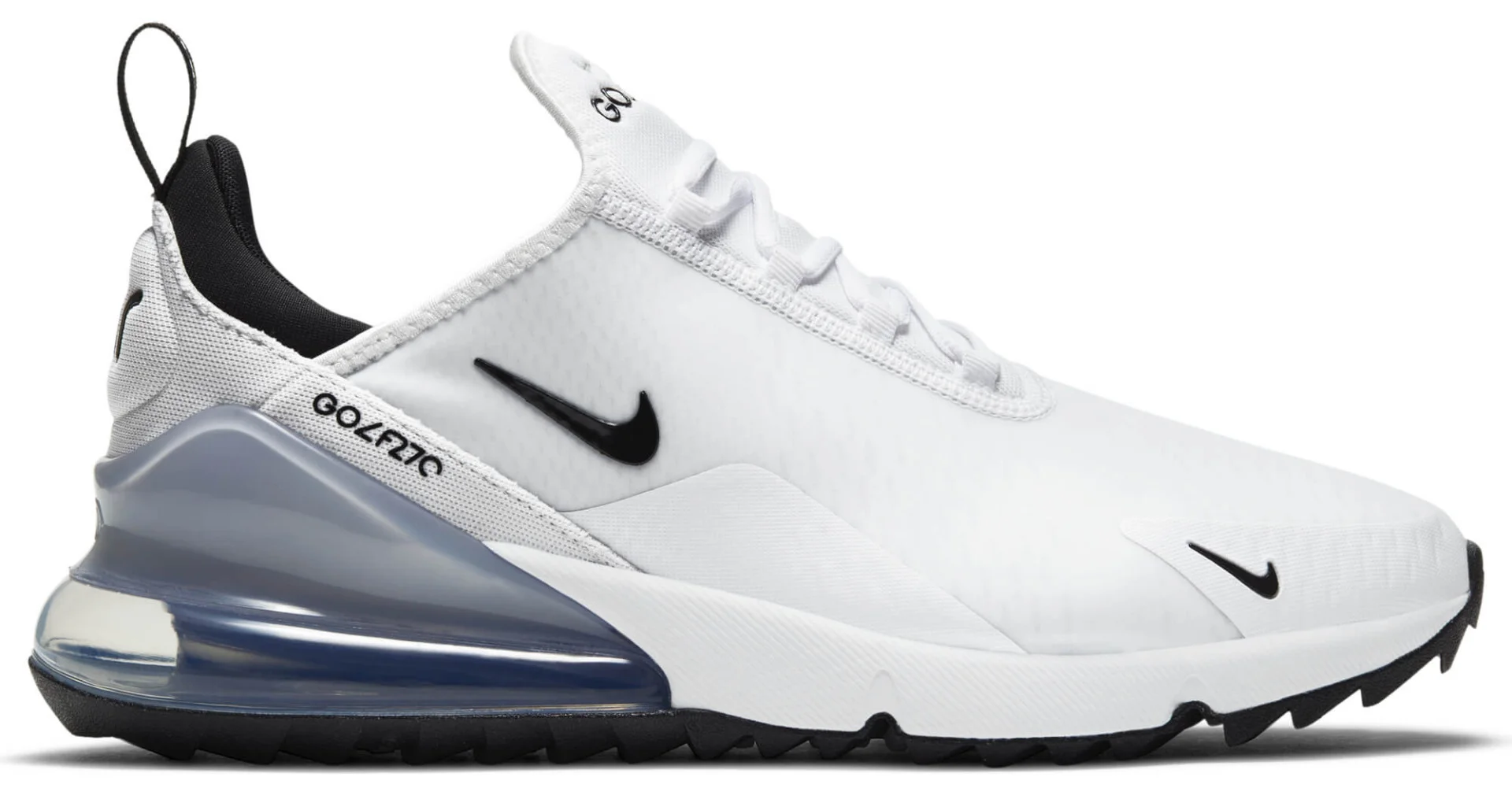 Nike Air Max 270 G Golf Shoes - White/Pure Platinum/Black - 9.5 - MEDIUM