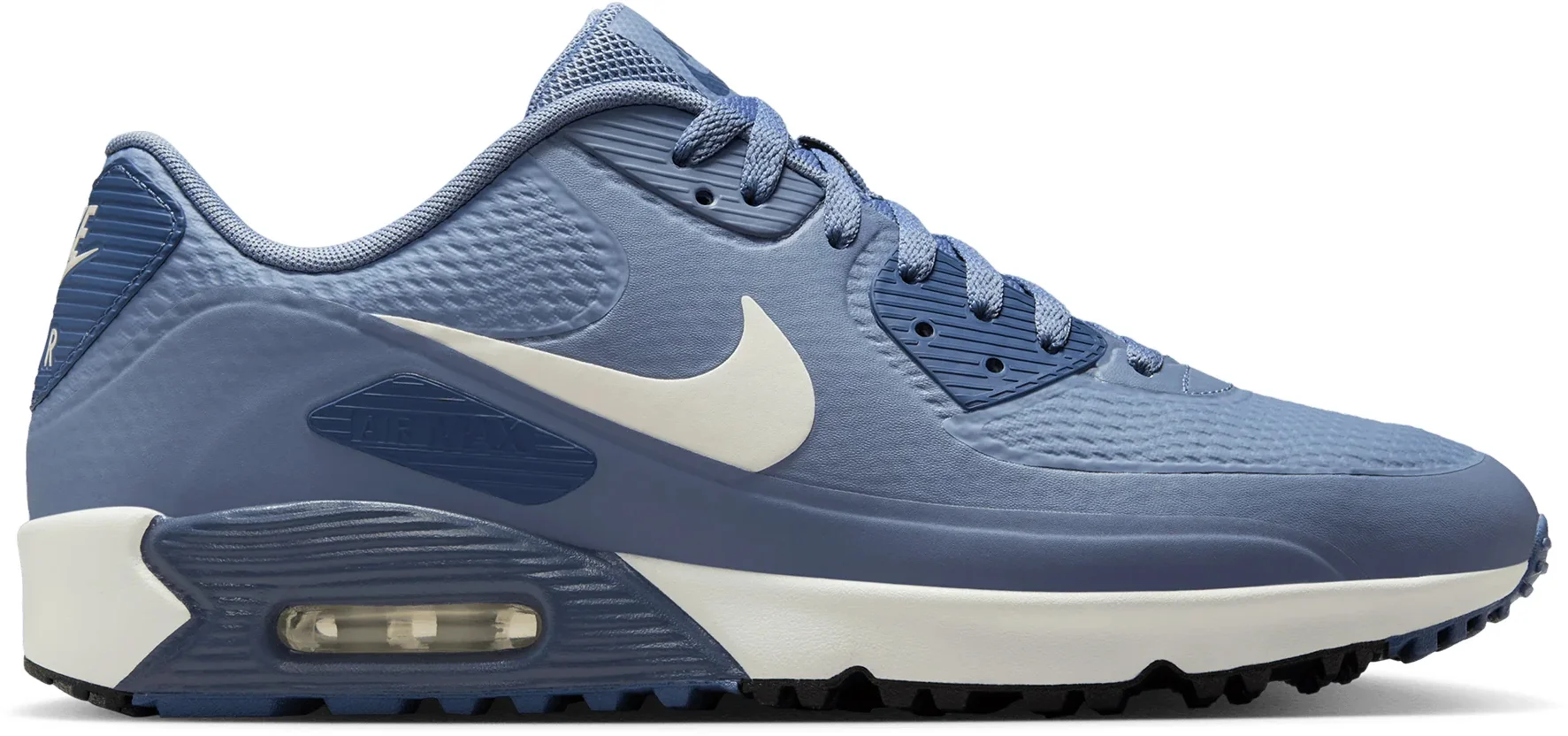 Nike Air Max 90 G Golf Shoes - Ashen Slate/Diffused Blue/Sail - 10 - MEDIUM