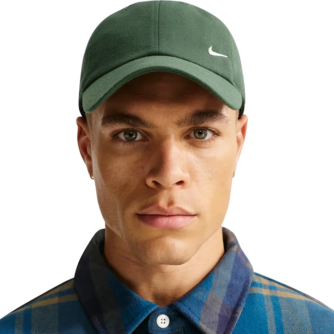 Nike Club Unstructured Small Swoosh Mens Golf Hat - Green, Size: Small/Medium