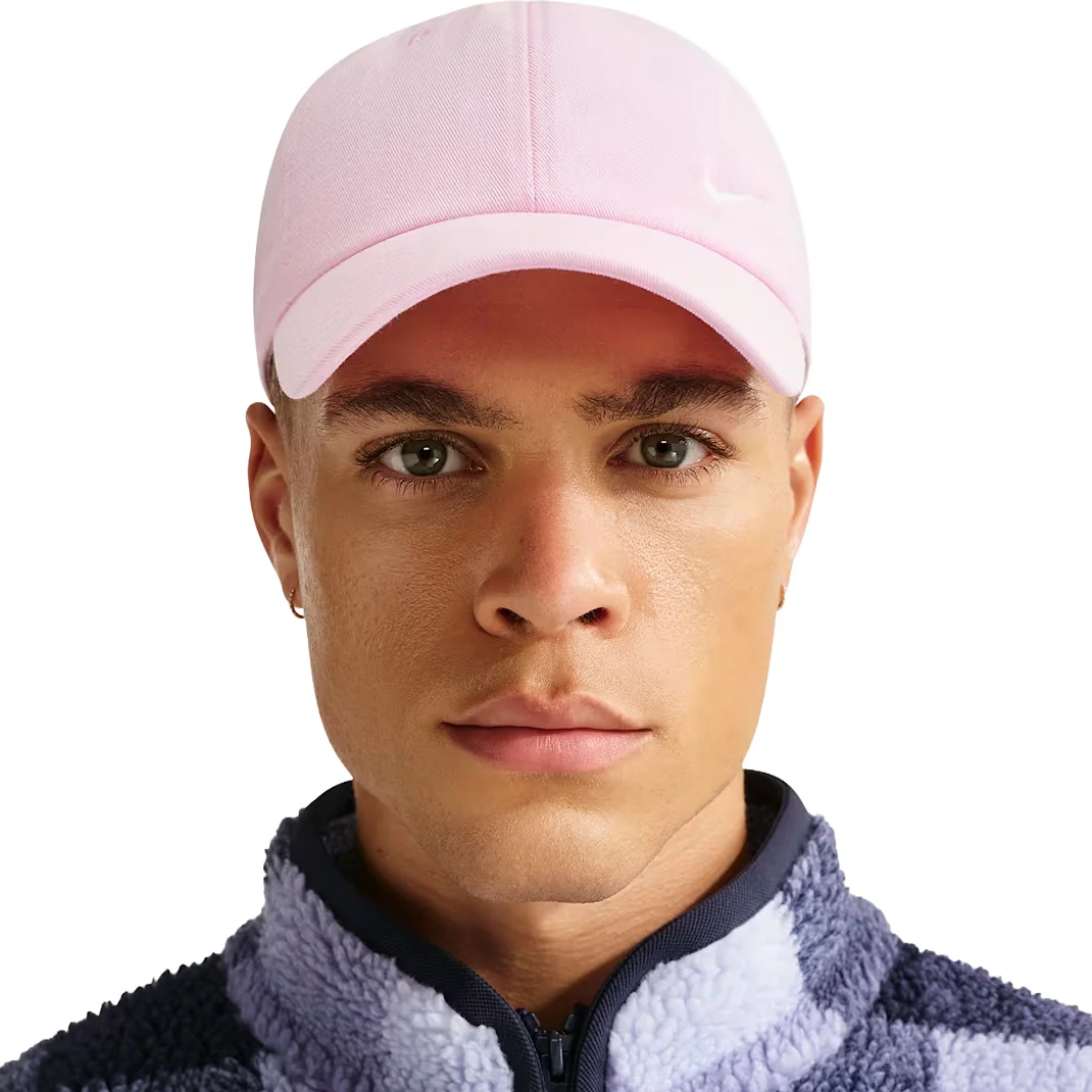 Nike Club Unstructured Small Swoosh Mens Golf Hat - Pink, Size: Small/Medium