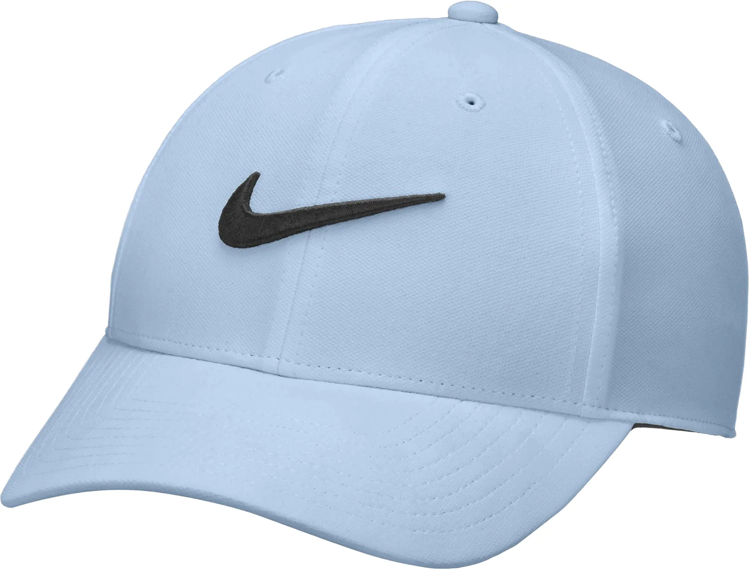 Nike Dri-FIT Club Structured Swoosh Mens Golf Hat - Blue, Size: Small/Medium