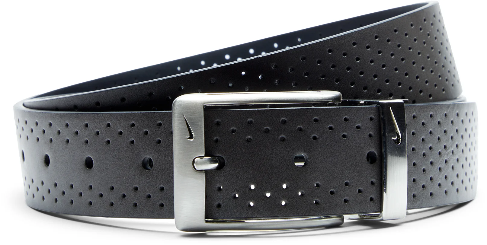 Nike Perforated Reversible Ultralight Buckle Mens Golf Belt - Grey, Size: X-Large (42-44)