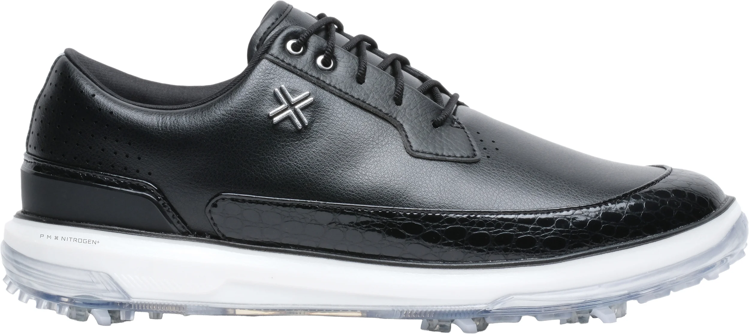 PAYNTR Moving Day SC RS Gator Spiked Golf Shoes - Black/Black - 9.5 - MEDIUM