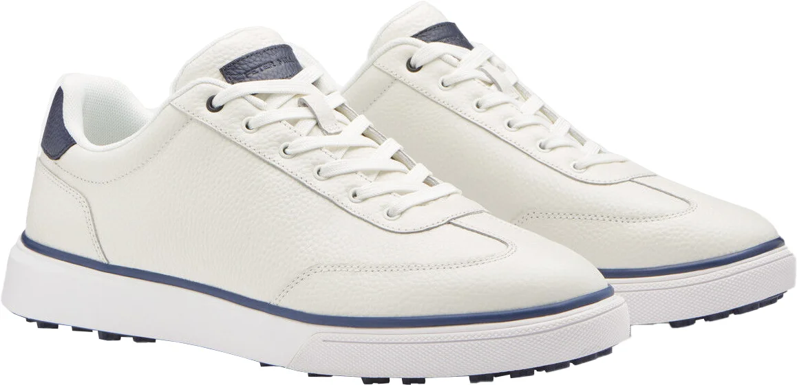 Peter Millar Drift Leather Hybrid Course Golf Shoes - White - 10 - MEDIUM