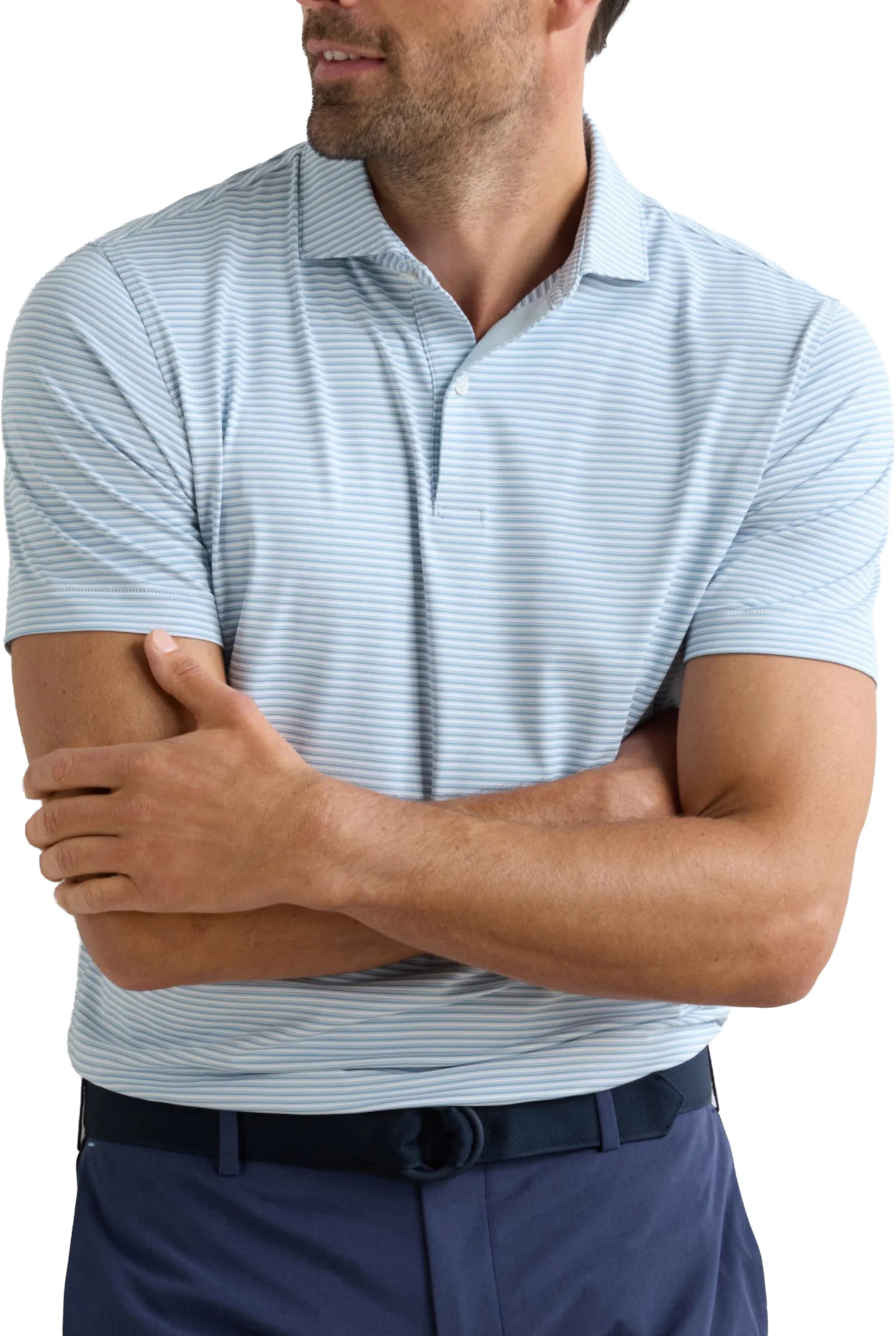 Peter Millar Ensemble Performance Jersey Mens Golf Polo - Blue, Size: Small