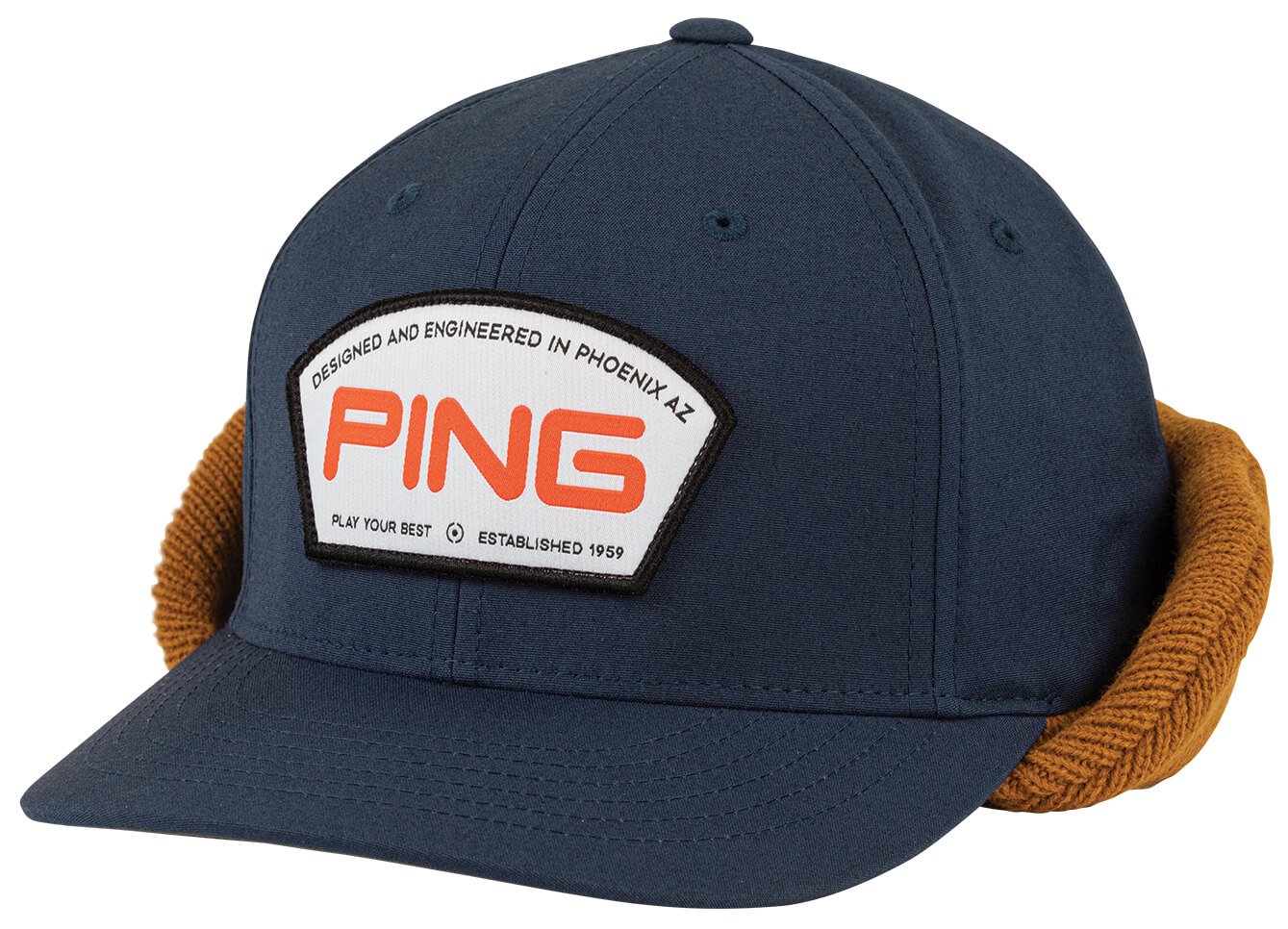 Save 16% on Ping Men's Hybrid Golf Hat, Cotton/polyester/spandex In Navy/buck