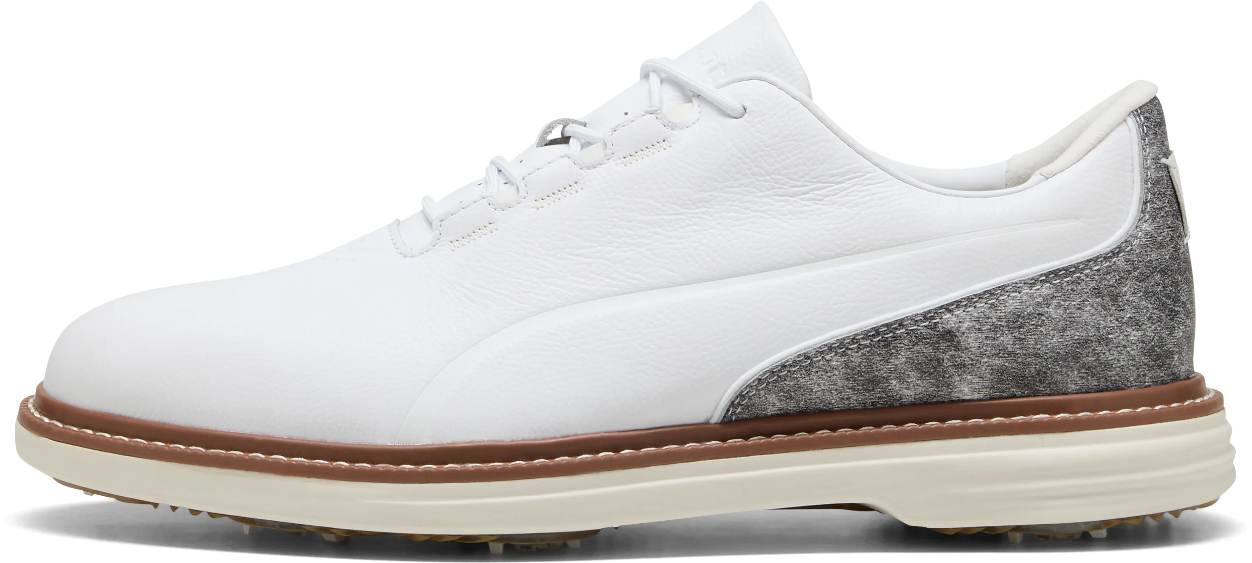 PUMA AVANT TOUR Golf Shoes 2026 - Puma White/Brown Mushroom - 7 - MEDIUM