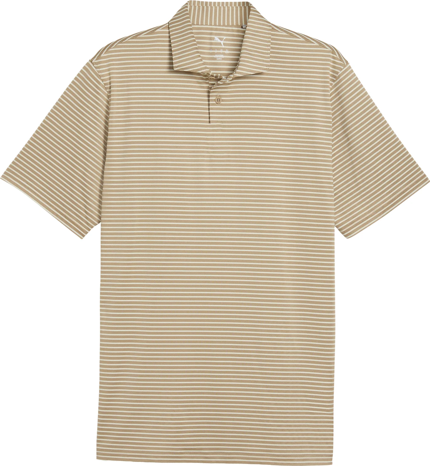 PUMA Brrr Stripe Mens Golf Polo - Khaki, Size: XXXL