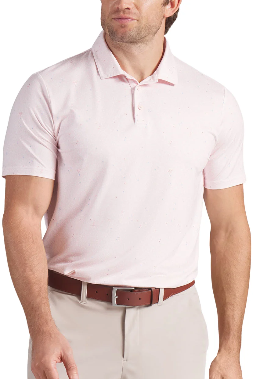 PUMA CLOUDSPUN Posy Mens Golf Polo - Back Neck Logo - Pink, Size: X-Large