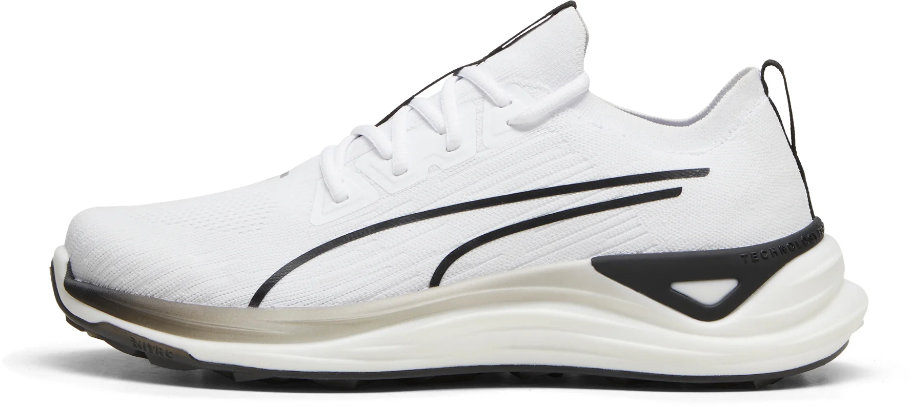 PUMA ELECTROCAT NITRO Spikeless Golf Shoes - Puma White/Puma Black - 10 - MEDIUM