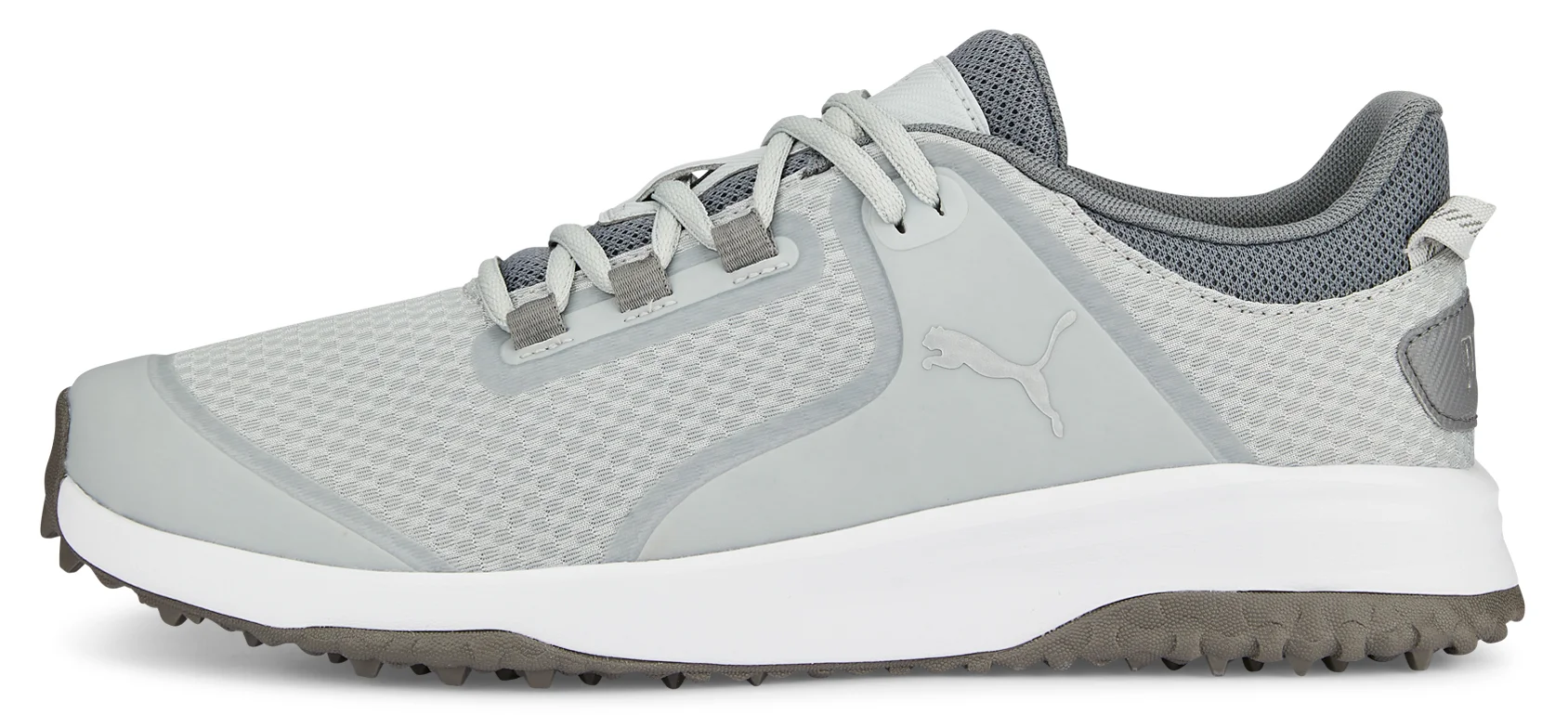 PUMA Fusion Grip Golf Shoes - High Rise/PUMA Silver/Quiet Shade - 7.5 - WIDE