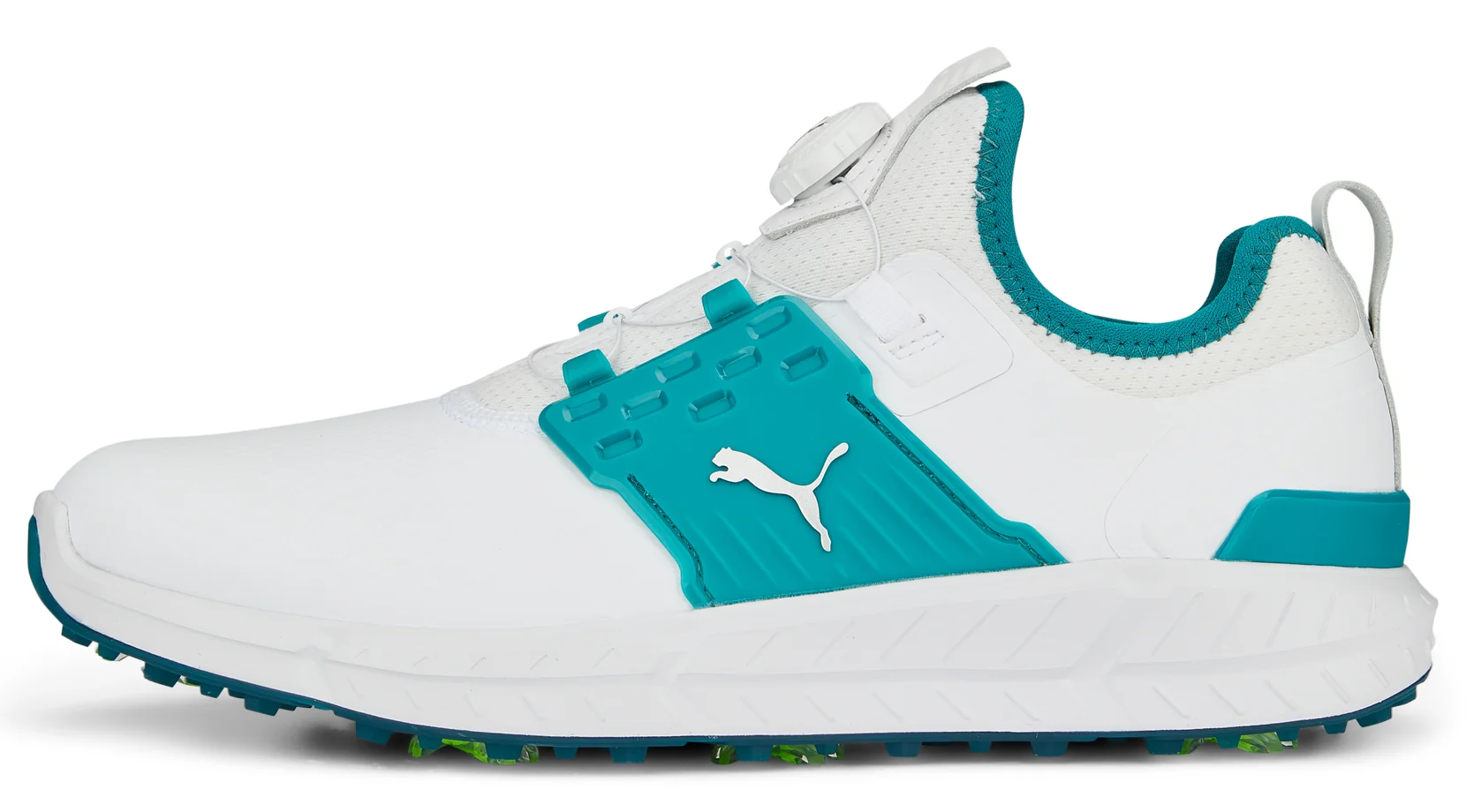 PUMA IGNITE Articulate DISC Golf Shoes - PUMA White/PUMA Silver/Green Lagoon - 9 - MEDIUM