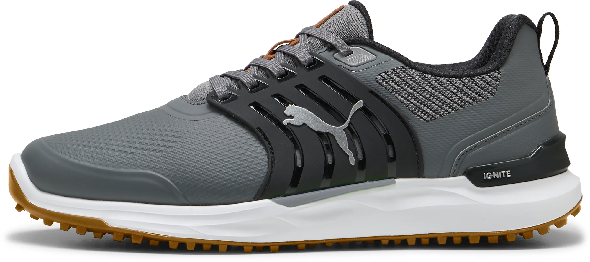 PUMA IGNITE ELEVATE 2 Spikeless Golf Shoes - Slate Sky/Puma Black/Gum - 7 - MEDIUM