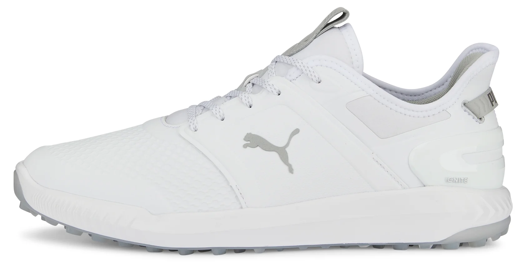 PUMA IGNITE Elevate Golf Shoes - PUMA White/PUMA Silver - 10 - MEDIUM