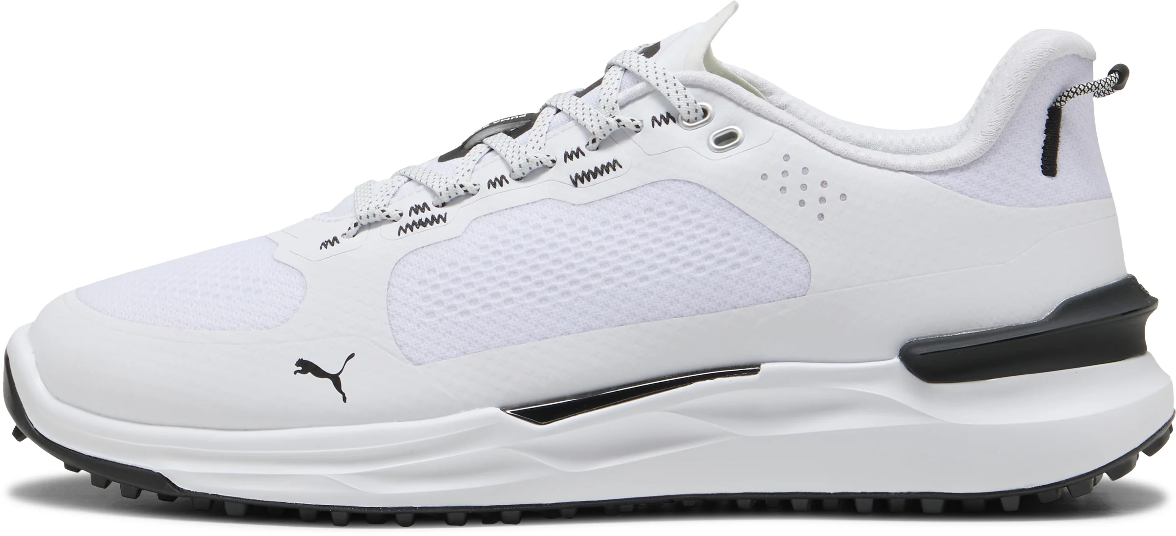 PUMA IGNITE ELEVATE X Spikeless Golf Shoes - Puma White/Puma Black/Puma White - 10 - MEDIUM