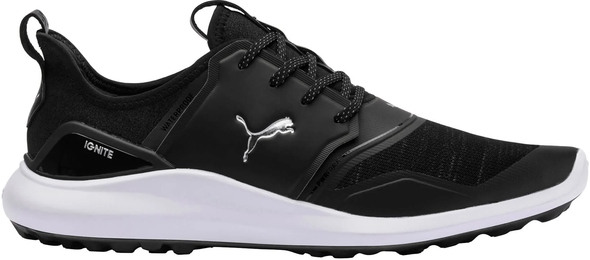 PUMA IGNITE NXT Lace Golf Shoes Black/Silver/White - 10 - MEDIUM