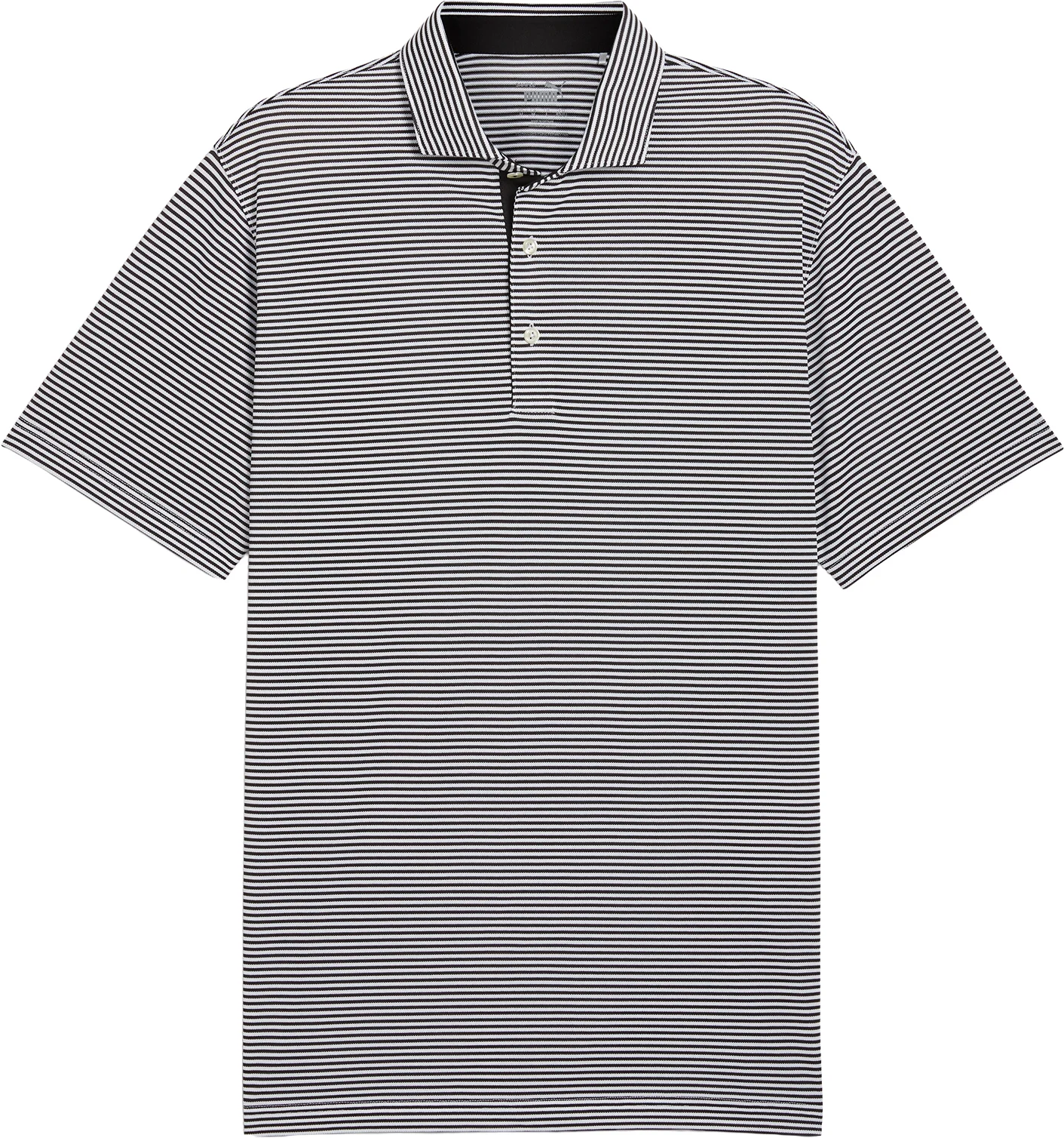 PUMA Isle Pique Mens Golf Polo - Black, Size: X-Large