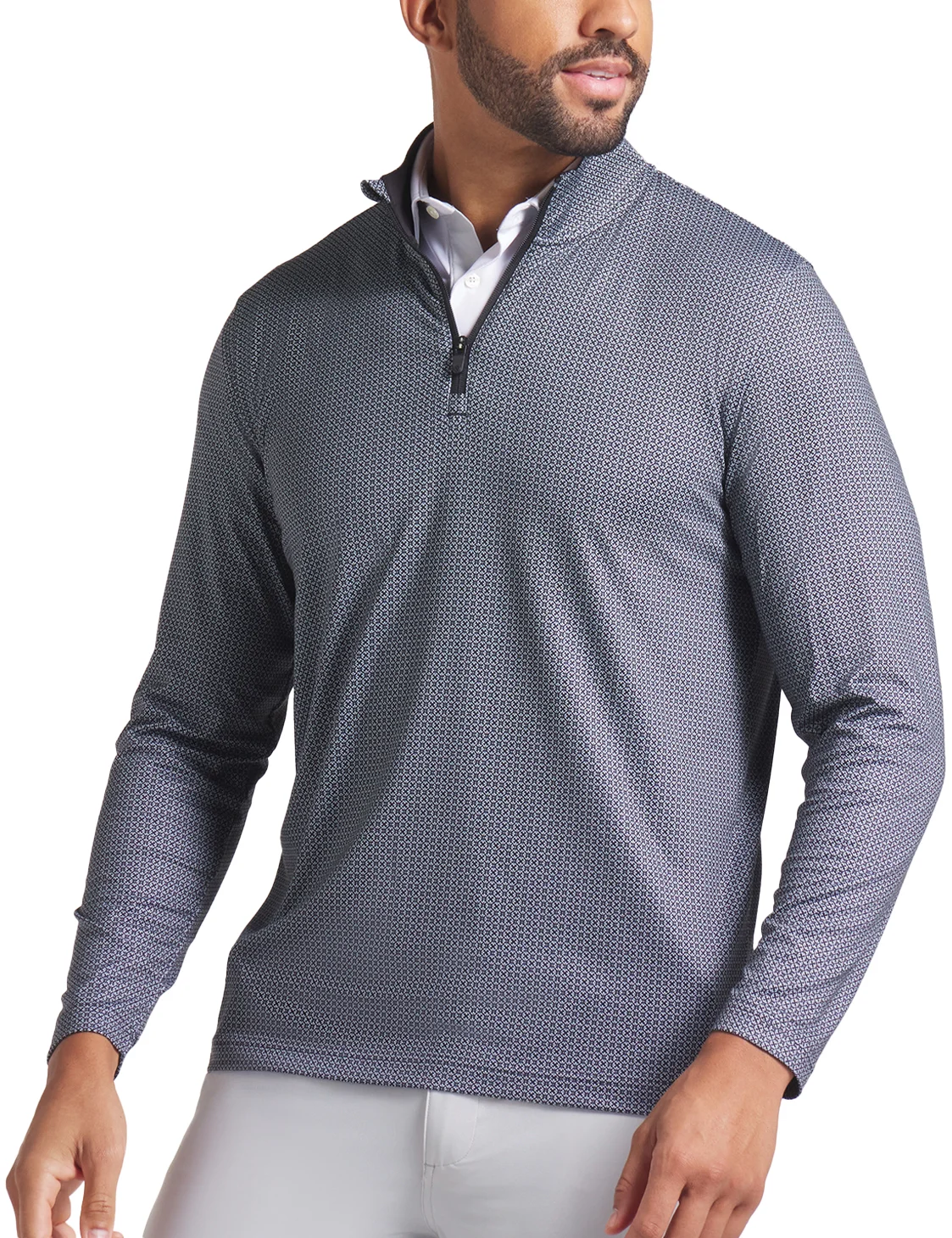 PUMA Pure 2.0 Tile 1/4 Zip Mens Golf Pullover - Black, Size: Large