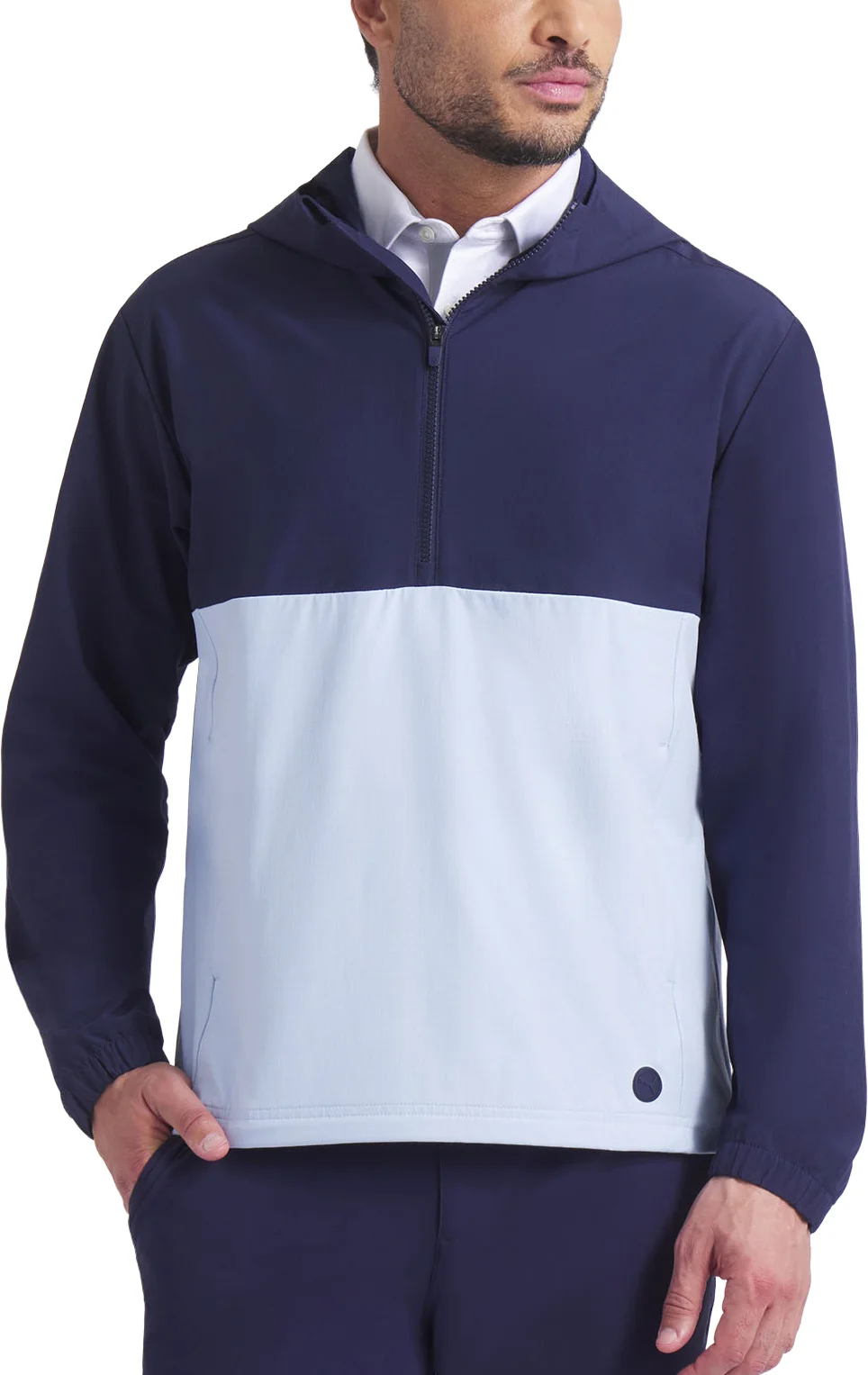 PUMA Ripguard Anorak Mens Golf Hoodie - Blue, Size: Small
