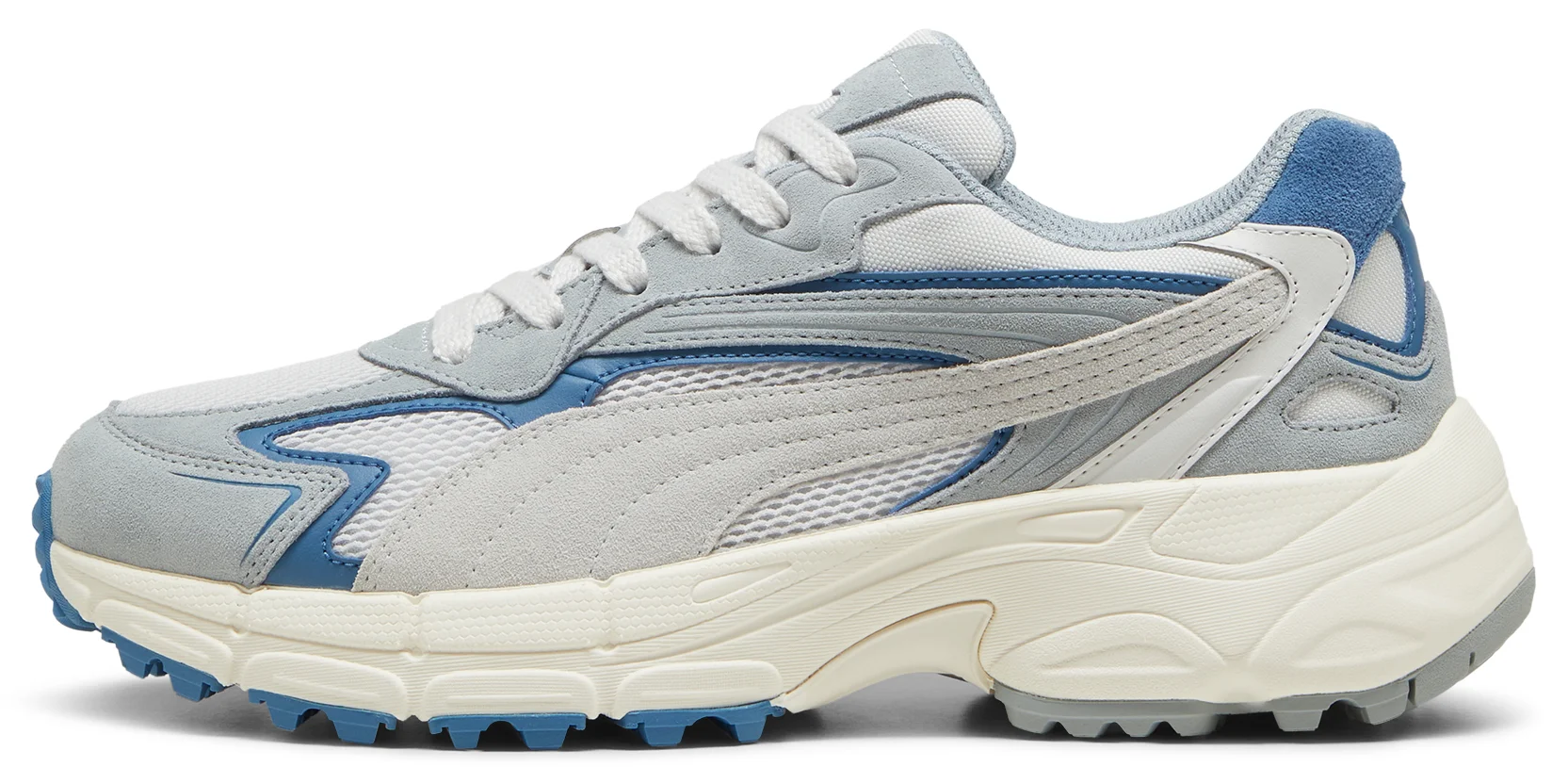 PUMA Teveris G Spikeless Golf Shoes - Blue Horizon/Feather Gray/Warm White - 10 - MEDIUM
