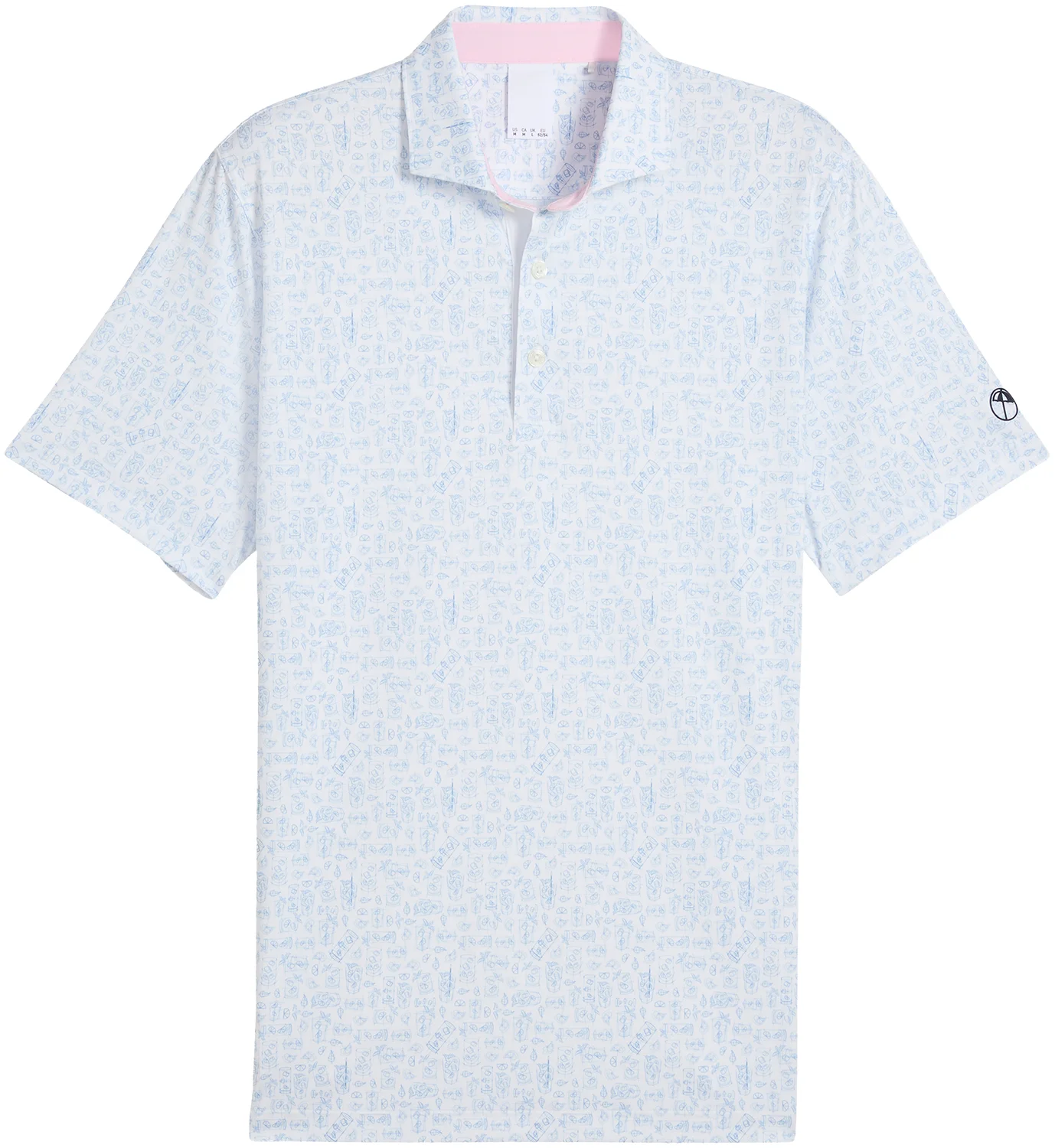 PUMA x AP Sketch Mens Golf Polo - Arnold Palmer Collection - Blue, Size: XXL