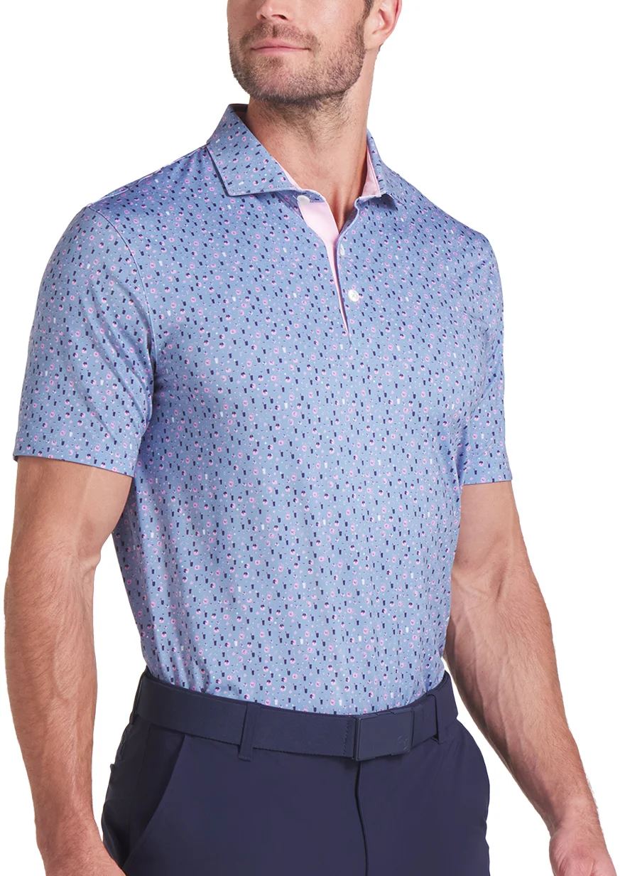 PUMA x AP Tea Time Mens Golf Polo - Arnold Palmer Collection - Blue, Size: XXXL