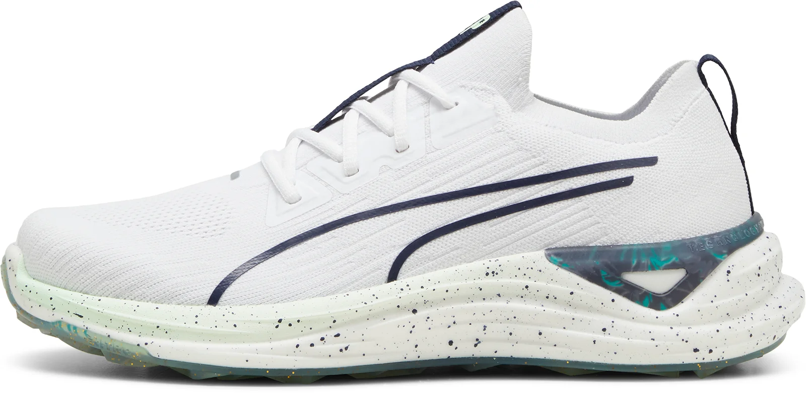 PUMA x PTC ELECTROCAT NITRO Golf Shoes - Puma White/Navy/Fresh Mint - 10 - MEDIUM